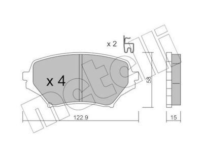 Stabdžių trinkelių rinkinys, diskinis stabdys