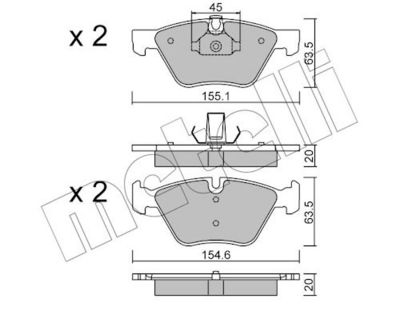 Stabdžių trinkelių rinkinys, diskinis stabdys